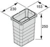 SO-TECH® Mülltrennsystem eins2vier KB 600 mm, Seitenstärke 16 mm Höhe 250 mm, 2x7L, 2x15L, 1x60er Bodenplatte, 1x60er Deckelplatte Bild 3