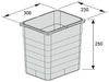 SO-TECH® Mülltrennsystem eins2vier KB 600 mm, Seitenstärke 16 mm Höhe 250 mm, 2x7L, 2x15L, 1x60er Bodenplatte, 1x60er Deckelplatte Bild 4