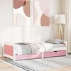 vidaXL Tagesbett mit 2 Schubladen ohne Matratze Weiß Rosa 90x200cm 3314679 Bild 4