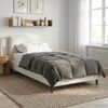 vidaXL Ganzjahresbettdecke Gepolstert Hellgrau 135 x 200 cm Mikrofaser 42026001 Bild 4
