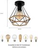 Riserva Deckenleuchten Deckenlampe Vintage Schwarz E27 Rund Industrial Stil 1-flammig, Schlichter Stil, einfache Installation, ohne Leuchtmittel Bild 2