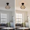 Riserva Deckenleuchten Deckenlampe Vintage Schwarz E27 Rund Industrial Stil 1-flammig, Schlichter Stil, einfache Installation, ohne Leuchtmittel Bild 4