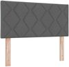 vidaXL Boxspringbett mit Matratze Dunkelgrau 90 x 190 cm Stoff 3340249 Bild 5
