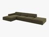 Micadoni Ecksofa Jodie 5-Sitzer Links Samt Bluvel Grün Bild 2