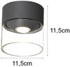 KONSTSMIDE No. 7883-370 LED Deckenleuchte Varese anthrazit 6W 3000K IP54 Bild 3