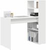 vidaXL Schreibtisch mit Regal Weiß 113 x 54 x 120 cm Holzwerkstoff 869274 Bild 3