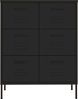 vidaXL Schubladenschrank Schwarz 80x35x101,5 cm Stahl 336151 Bild 3