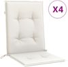 vidaXL Niedriglehner-Auflagen 4 Stk. Melange Creme 100x50x4 cm Stoff 4002452 Bild 2