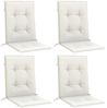 vidaXL Niedriglehner-Auflagen 4 Stk. Melange Creme 100x50x4 cm Stoff 4002452 Bild 4