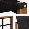 vidaXL Outdoor-Sofagarnitur mit Kissen 3 pcs Natürlich und Schwarz 3369151 Bild 5