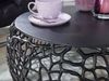 Couchtisch Metall 66 x 66 x 30 cm Sofatisch Aluminium Rund | Design Wohnzimmertisch mit Ast-Struktur | Kleiner Kaffeetisch Modern | Beistelltisch Anstelltisch Wohnzimmer schwarz Bild 5