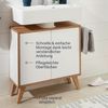 FACKELMANN FINN Waschbeckenunterschrank 60 cm breit, Weiß/Braun hell Bild 4