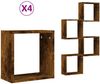 vidaXL Würfelregale 4 Stk. Räuchereiche 30x15x30 cm 815880 Bild 2