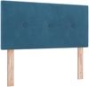 vidaXL Boxspringbett mit Kopfteil Dunkelblau 90 x 190 cm Samt 3339144 Bild 5