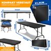 Kesser® Bierzeltgarnitur 3-teilig, klappbar, Polyrattan, 73 x 75 x 180 cm, Schwarz Bild 2