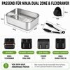 SURFOU Backform für Ninja Heißluftfritteuse, 6-tlg Airfryer Zubehör für Ninja Airfryer, (Zubehör für Ninja Dual Zone & FlexDrawer – 6-tlg. Heißluftfritteuse Zubehör für AF500EU AF400EU AF451EU DZ400EU, 2 x Auflaufformen & 2 x Grillroste aus Edelstahl 3... Bild 2