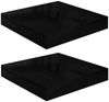 vidaXL Schweberegale 2 Stk. Hochglanz-Schwarz 23x23,5x3,8 cm MDF 323761 Bild 2