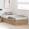 vidaXL Aufbewahrungsbettgestell Artisan-Eiche 100 x 200 cm 3335356 Bild 4