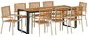 vidaXL Garten Essgruppe 9 pcs Beige und Braun Poly-Rattan 3365489 Bild 2