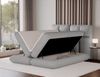 Boxspringbett Tonila Calmora Mikrofaser Grau mit Bettkasten | Topper Bild 3