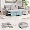 i@home Schlafsofa Modernes 3-Sitzer-Sofa mit Stauraum & Schubladenbett, Hydraulische Chaiselongue, USB-C-Ladestation, Becherhalter Bild 3
