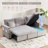 i@home Schlafsofa Modernes 3-Sitzer-Sofa mit Stauraum & Schubladenbett, Hydraulische Chaiselongue, USB-C-Ladestation, Becherhalter Bild 2