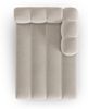 Micadoni Recamiere Lupine 2-Sitzer Rechts Samtstoff Salvador Beige Bild 4