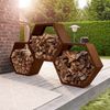 HOME DELUXE Holzlege aus Stahl ANTARES - Edelrost Optik - Made in Germany Bild 2