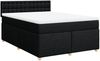 vidaXL Boxspringbett mit Matratze Schwarz 140x200 cm Stoff 3289019 Bild 3