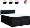 vidaXL Boxspringbett mit Matratze Schwarz 140x200 cm Stoff 3289019 Bild 2
