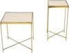 Beistelltisch "Selly" 60cm hoch, aus Metall mit Spiegelglasplatte, gold Bild 3