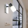 2er Set LED Wandleuchte, chrom, Alabaster Optik L 15,5 cm Bild 4