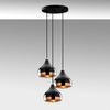 Vente-unique - Deckenleuchte höhenverstellbar - Metall - 37x25/111 cm - Schwarz & Kupferfarben - YILDO Bild 4