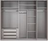 Schwebetürenschrank Kleiderschrank 3-türig 250 cm modern Vollausstatt. Anthrazit Bild 2