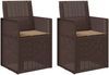 vidaXL Garten Esszimmerstühle 2 pcs Braun und Taupe PP 899991 Bild 2