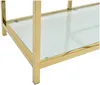 Vente-unique - RIMALI TV Möbel MetallGlas TransparentGoldfarben - B 40 cm x H 46,5 cm x L 160 cm Bild 5