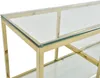 Vente-unique - RIMALI TV Möbel MetallGlas TransparentGoldfarben - B 40 cm x H 46,5 cm x L 160 cm Bild 4
