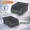 72x Stapelbox Aufbewahrungsbox Grau S - extra stabile Sichtlagerkasten stapelbar Bild 2