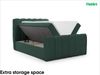 MEBLINI Boxspringbett NOMADE 180x200 cm mit Bettkasten – H3/Grün Boucle Polsterbett - Doppelbett mit Topper & Bonellfederkern-Matratze Bild 3