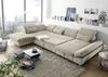 Couch MELFI L Sofa Schlafcouch Wohnlandschaft Schlaffunktion sand beige U-Form links Bild 2