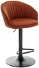 Vente-unique - DORALIZ Barhocker Samt Rot - B 52 cm x H 105 cm87 cm x L 54 cm Bild 5