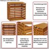 Brennholzlager HWC-Q16, Kamin-/Feuerholzregal Holzlager Holzunterstand, Ablage Holz Tanne FSC® 121x122x61cm ~ dunkelbraun Bild 2
