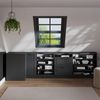 Dachschrägenschrank Eckschrank Rion Anthrazit Landhaus 75.6 x 81.6 cm mit 1 Tür, Schrankkorpus 60 cm Tiefe Vicco Bild 3