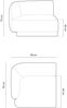 Micadoni Eckmodul Miley 1-Sitzer Links Chenille Eden Silber Bild 5