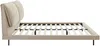 Vente-unique - IBEDIA Bett SamtStoff Schokoladenbraun - B 213 cm x H 100 cm x L 161 cm Bild 4