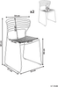 Gartenstuhl 2er Set PISTOIA Metall Schwarz Bild 2