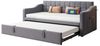Odikalo Schlafsofa Schlafcouch 90x190, Polsterbett Schlafsofa 2 in 1 Multifunktionsschlafsofa 90x190 180x190, Grau / Hellgrau Samtstoff Polsterbett mit Aufbewahrungstasche, Weiches Kissen, vielseitiges Schlafsofa Bild 4