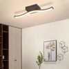 ZMH Deckenlampe LED Schlafzimmer Deckenleuchte Wohnzimmer: Modern Schlafzimmerlampe Schwarz 6W Küchenlampe Innen Wellen Design Wohnzimmerlampe 3000K Warmweiß Deckenbeleuchtung für Küche Flur Bild 2