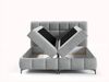 Boxspringbett Schlafzimmerbett SOPHIE 100x200cm Stoff Salvador Silbergrau Bild 4