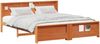 vidaXL Bettrahmen Wachsbraun 200 x 200 cm Massives Kiefernholz 3394215 Bild 2
